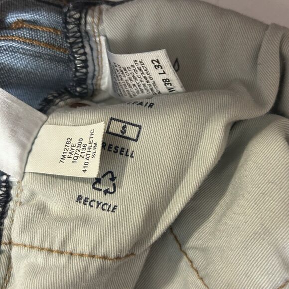 Lucky Brand Mens 410 Straight Fit Athletic Straight Fit Medium Blue 38x32 - Picture 11 of 12